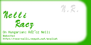 nelli racz business card